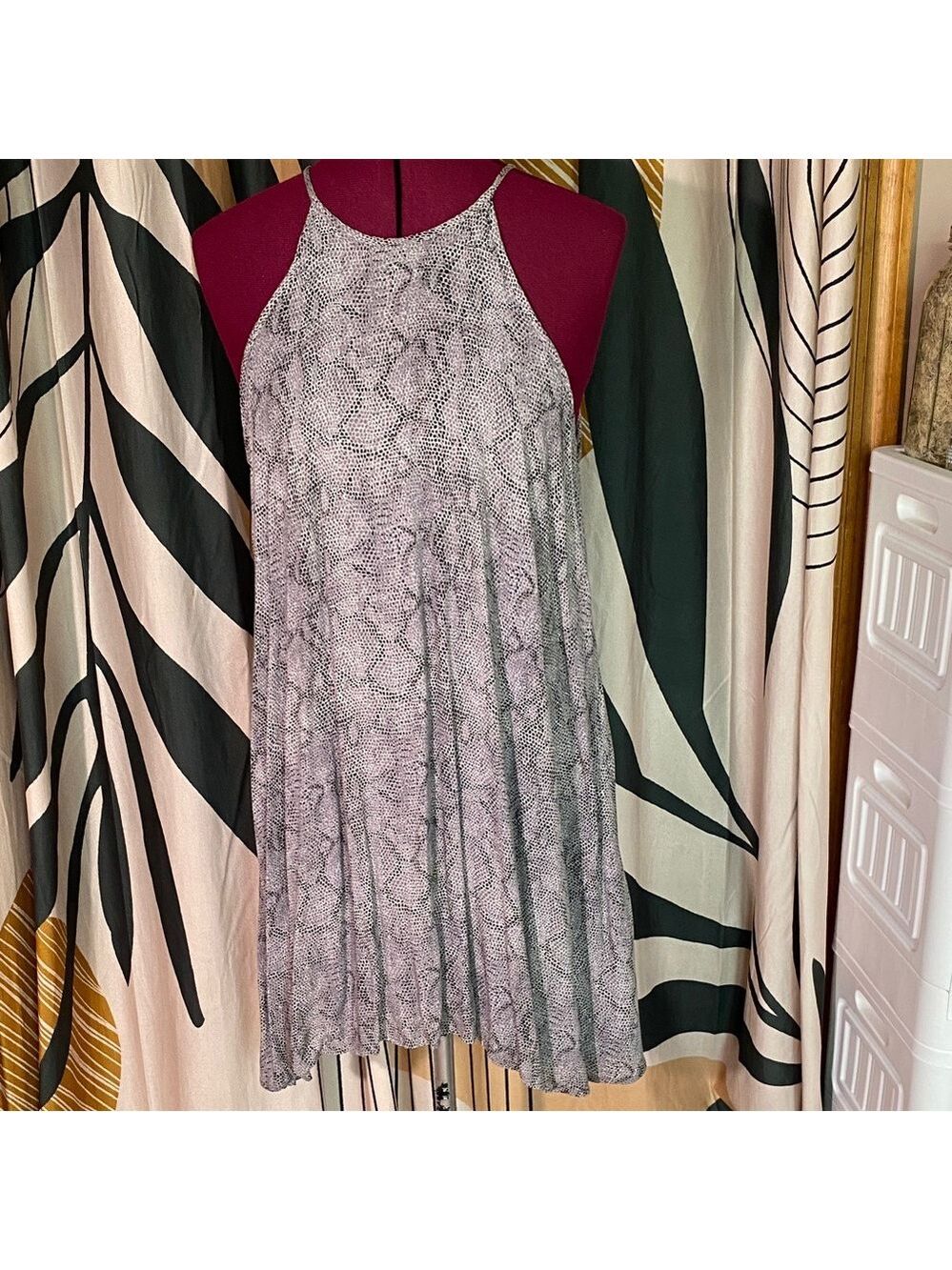 Bella Dahl Purple and Black Patterned Top